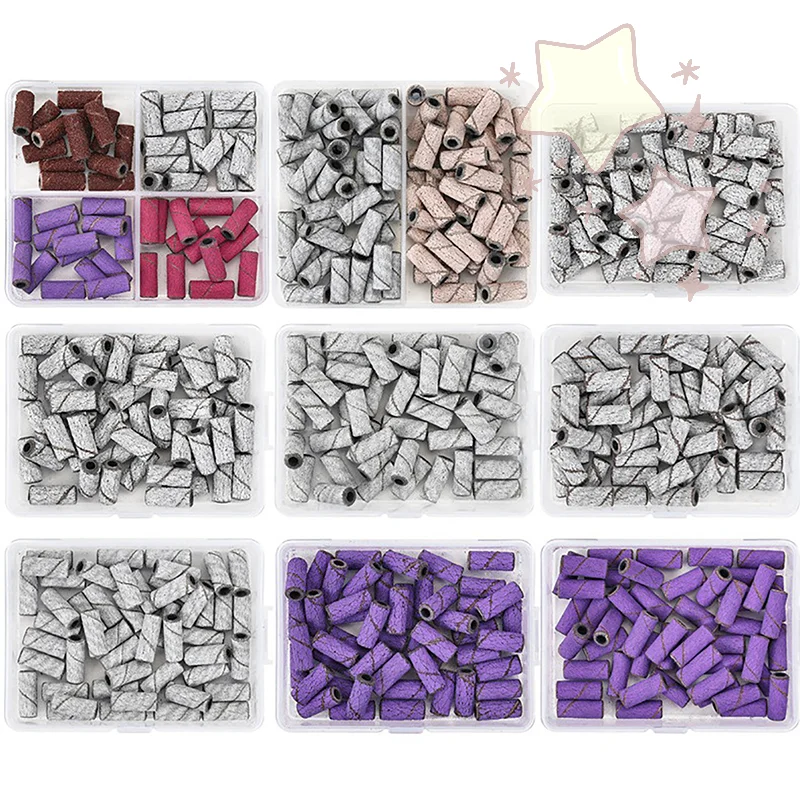 80/150/180/240 Schuurbanden Zebra Zand Ring Bit Manicure Pedicure Elektrische Boor Slijpen