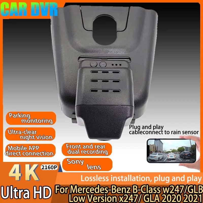 For Mercedes-Benz B-Class w247/GLB Low Version x247/ GLA 2020 2021 4K Plug And Play Easy installation Wifi Car DVR Dash Cam