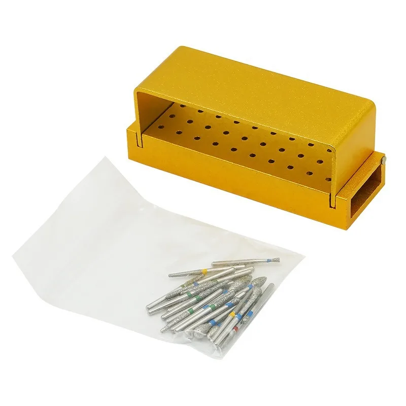Lab Burs with Bur Holder Box Kit High Speed Handpiece Polishing Burs with 30Pcs Bur . Best Tool