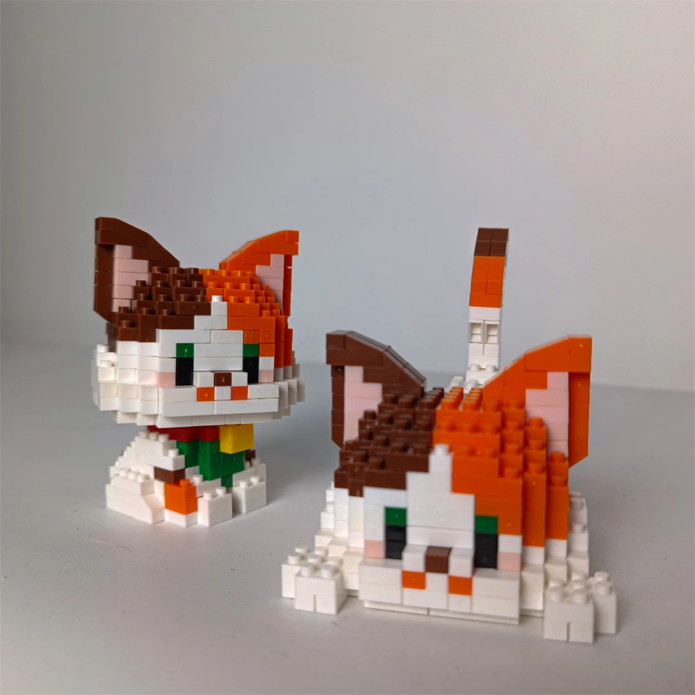 Niedliche Mini-Katzen-Mikro-Bausteine – Zwei Montagemethoden, Endloser Spaß, Neujahrsgeschenk für Mädchen, Einfache Puzzle-Dekoration – Detail 21