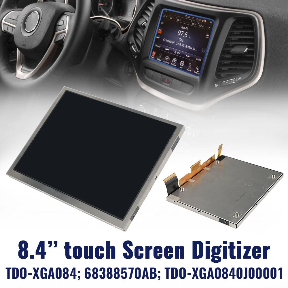 Uconnect 4C 8.4 inch TDO-XGA084 LCD Display For Jeep Dodge RAM Grand Cherokee Chrysler 2018-2024 Radio Navigator TDO-XGA08400001