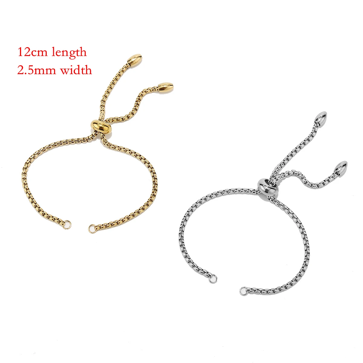 3 Stuks Roestvrijstalen Slider Extender Box Kettingen Verstelbare Armband Connector Voor Diy Bedels Accessoires Sieraden Maken Bevindingen