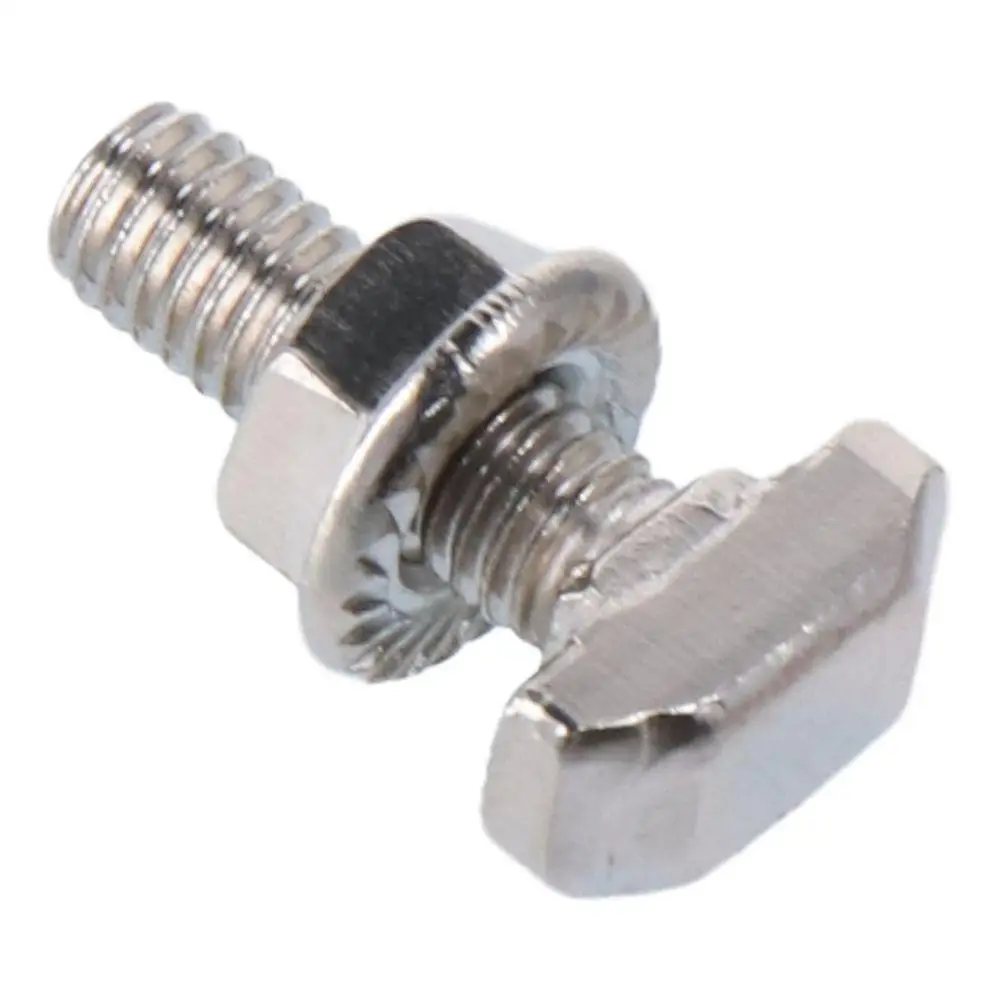20 Sets Silver T Slot Drop-in Bolt Flange M6x20mm T Shape Stud Sliding Screw Carbon Steel Hex for 30 Series Aluminum Profile