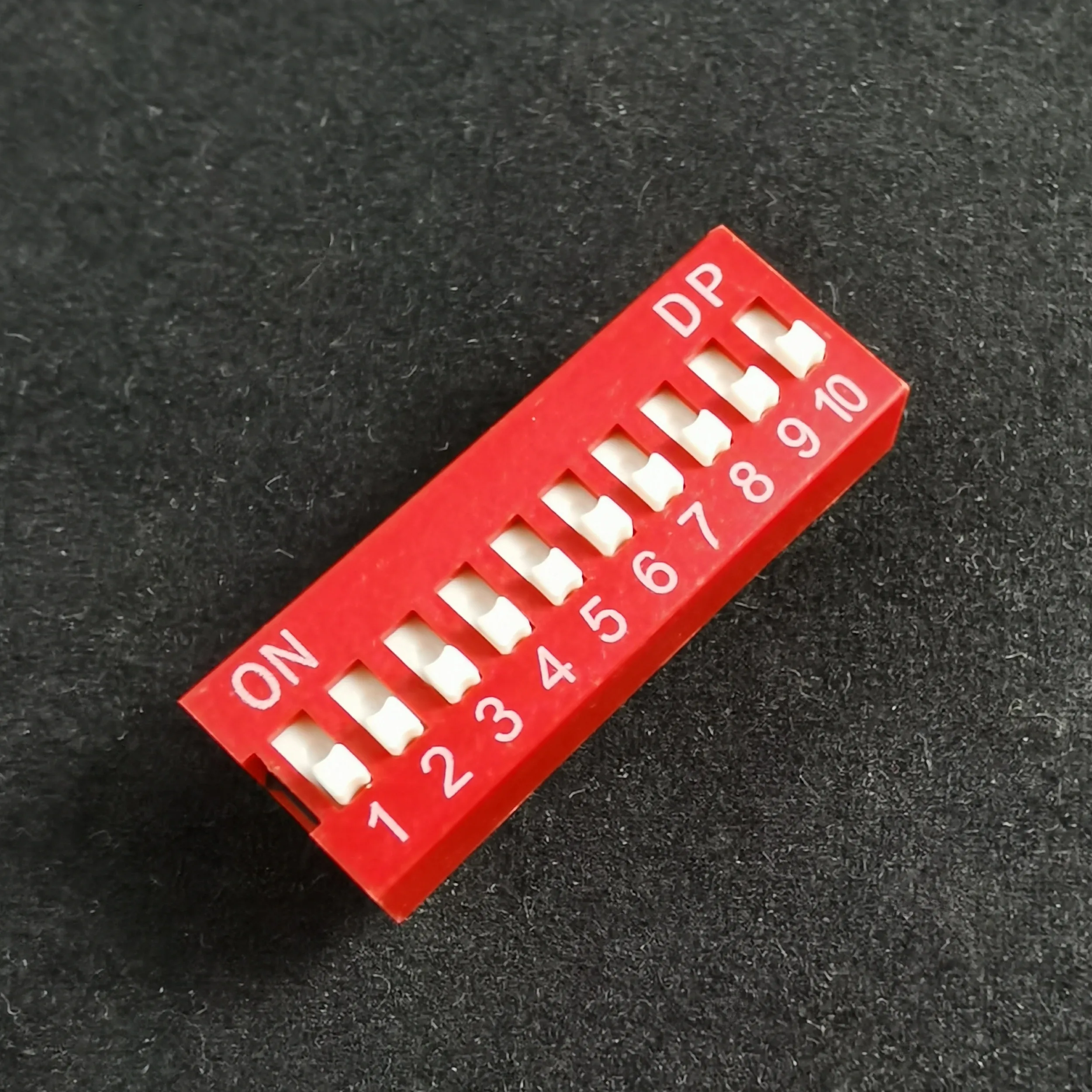 Slide Type Switch Module 1 2 3 4 5 6 7 8 9 10 12 Bit 2.54mm Position Way DIP Red Pitch Toggle Snap