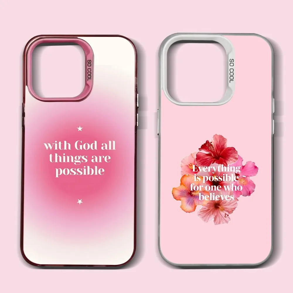 

Bible Jesus Christian Verse Phone Case For IPhone 16 15 14 13 12 11 Pro Max Plus Color Shockproof Back Silver Cover