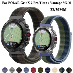 22/20mm Sport Loop Nylon Strap For POLAR Grit X 2 Pro Titan Watch Band For Polar Vantage V3 M M2 Wristbands Bracelet Ignite 3 2