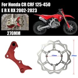 Motorcycle CNC Brake Disc Adapter Bracket 270MM For Honda CR125E CR125R CRE CRF 125 250 450 CR250R CRF250X CRF250R CRF450R 450X