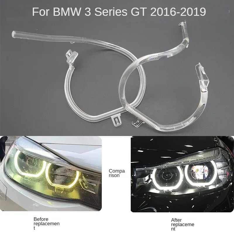 Placa de guía de luz DRL para BMW Serie 3 GT F34, Faro de circulación diurna, Ojo de Ángel, 2016-2019