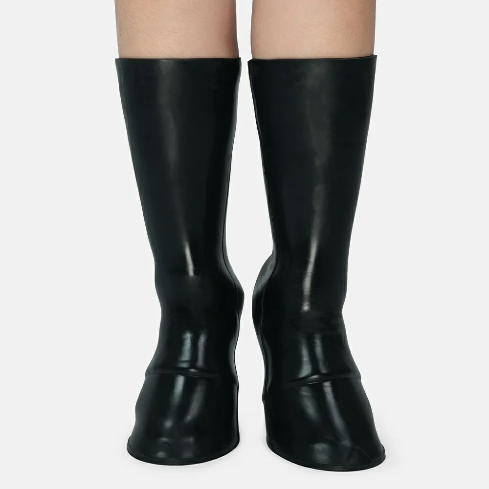 Silikonowe końskie kopyta Furrjoi do kostiumów cosplay, futrzane obuwie, realistyczne kopyta, karnawałowe, ekstremalne ubrania męskie, całkowicie czarne.