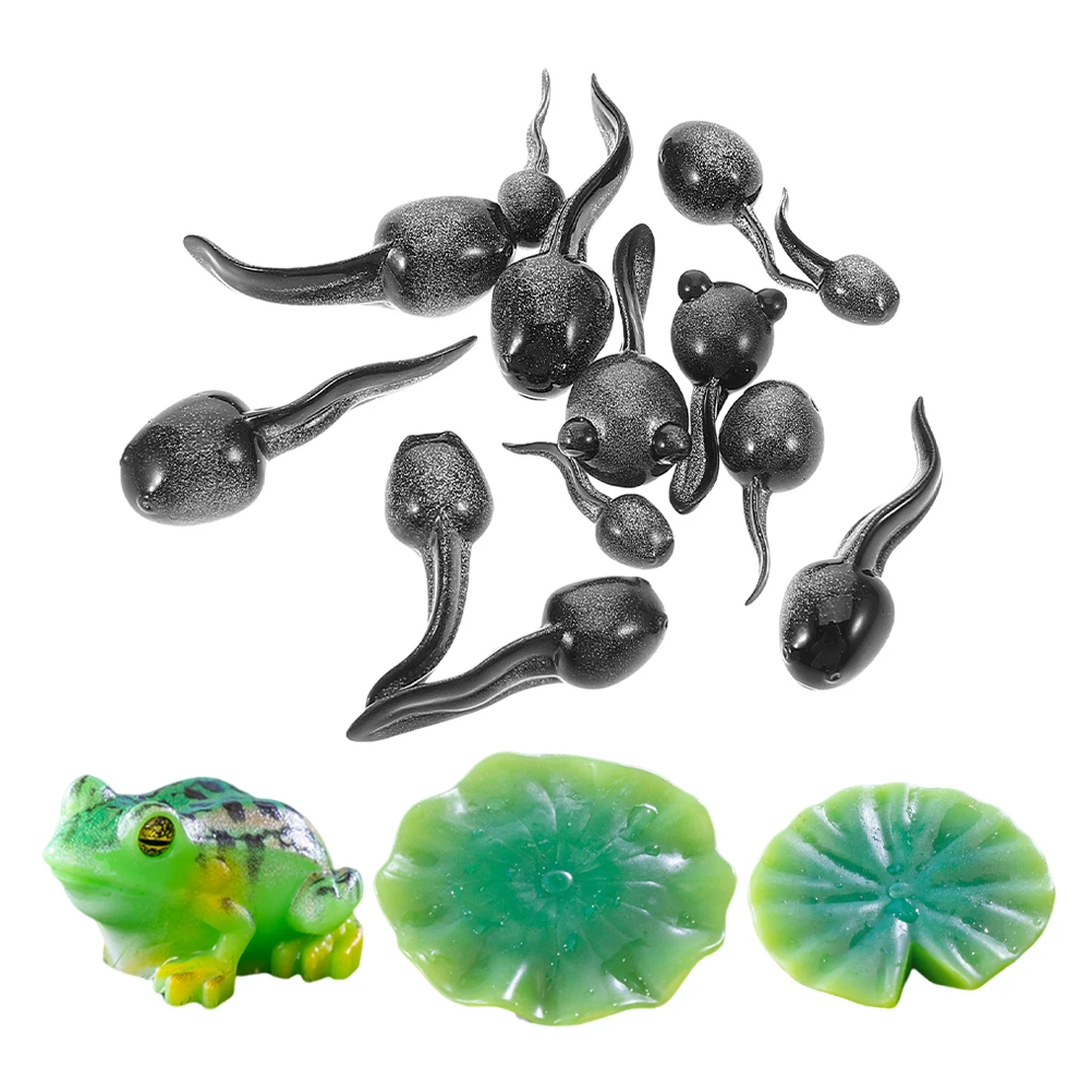 

16pcs Mini Resin Frogs Cute Tadpole Diy Terrarium Craft Moss Landscape Decorations Animal Garden Accessories Green Froglet