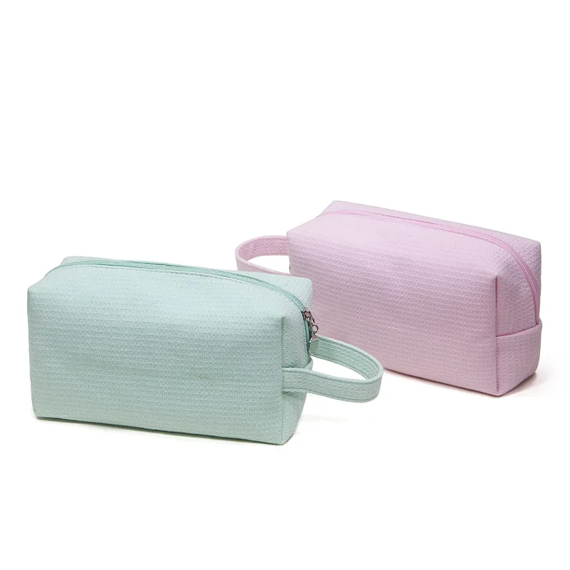 Damen-Kosmetiktaschen, einfarbig, japanische Harajuku-Baumwolle, weiche Make-up-Taschen, Reisen, tragbar, kompakt, große Kapazität, Aufbewahrungstaschen