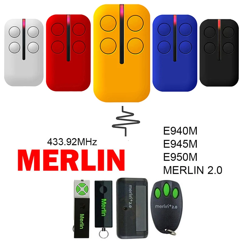 

MERLIN 2.0 E940M E945M E950M Garage Door Remote Control 433.92MHz Electronic Gate Control