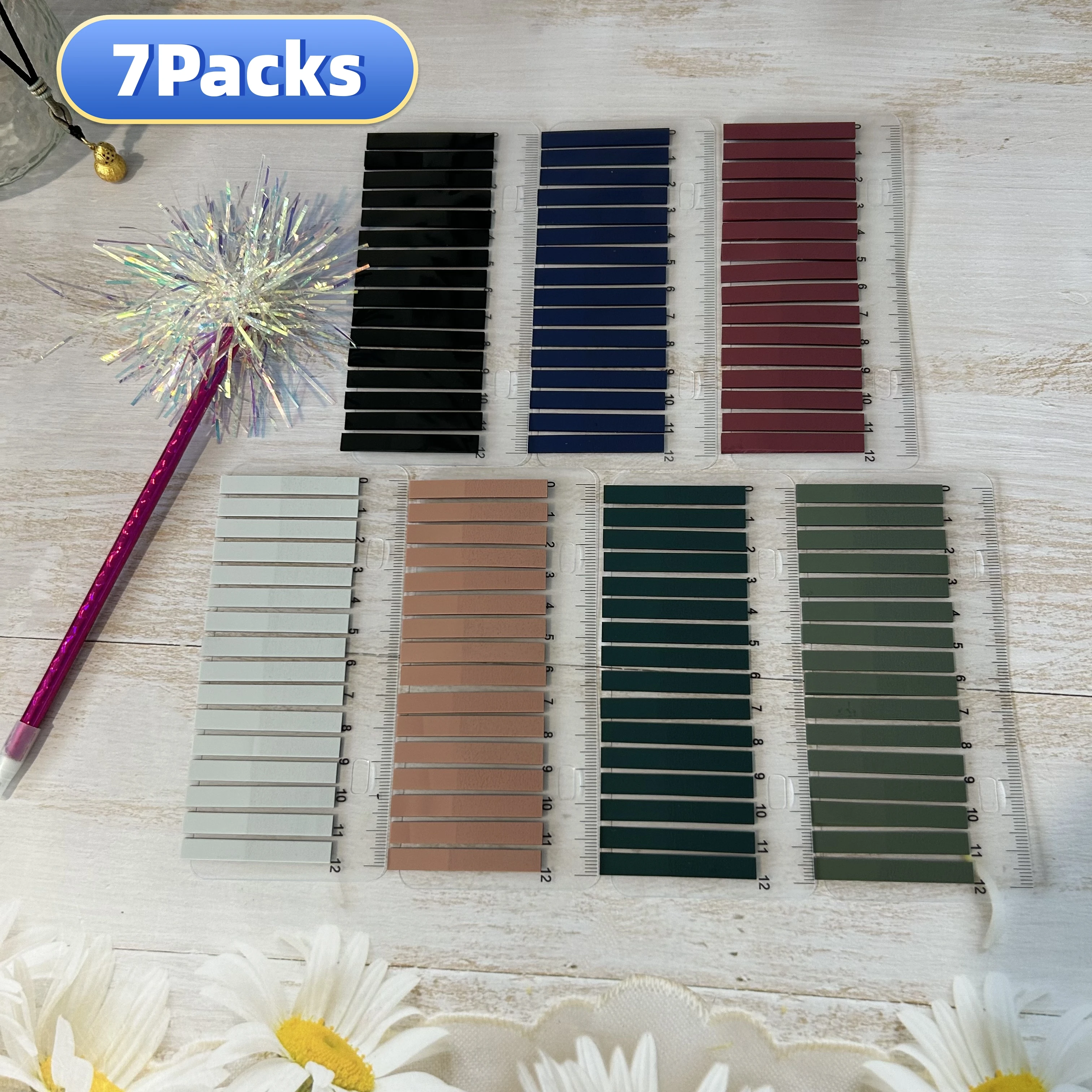 7Packs Index Tabs Self Adhesive Page Markers Transparent Waterproof Sticky Notes Classify Files Flags planner Sticker