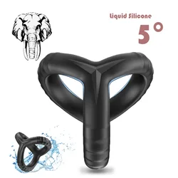 Silicone Penis Cock Ring Delay Ejaculation Super Small Chastity Cage Adjustable Penis Ring Scrotum Cockring Male Sex Toy for Men