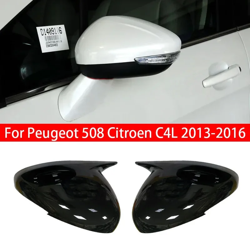 Per Peugeot 508 Citroen C4L 2013-2016 Adesivo Per Auto Retrovisore Copertura Dello Specchio Laterale Tappo Ala Porta Esterna Vista Posteriore Caso