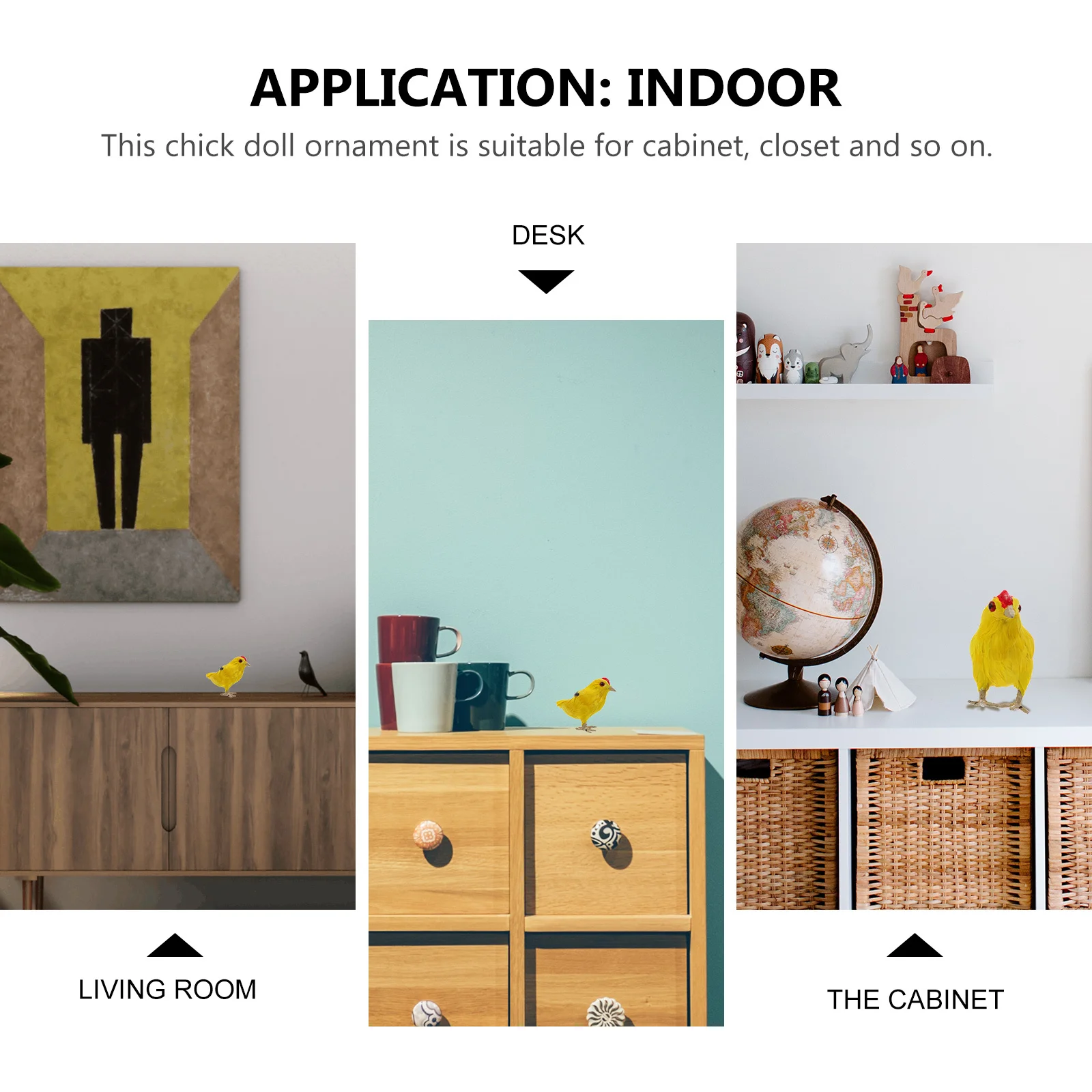 

1Pcs Realistic Simulated Chick Adorable Simulation Creative Ornament Desktop Decoration Not Easy to Deform Or Fade Funny Cartoon