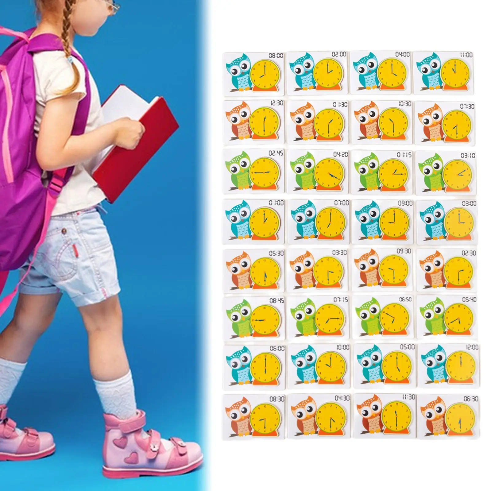 Clock Learning Kit,Clocks Practice,Educational Toy,Telling Time Clock for Kids Analog Clocks for Students Homeschool Supplies