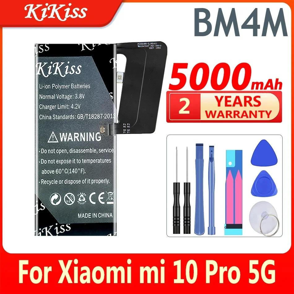 

KiKiss for Xiao Mi 5000mAh Battery BM4M for Xiaomi Mi 10 Pro 10Pro 5G Mi10 Pro Mi10Pro Replacement Battery High Capacity Battery