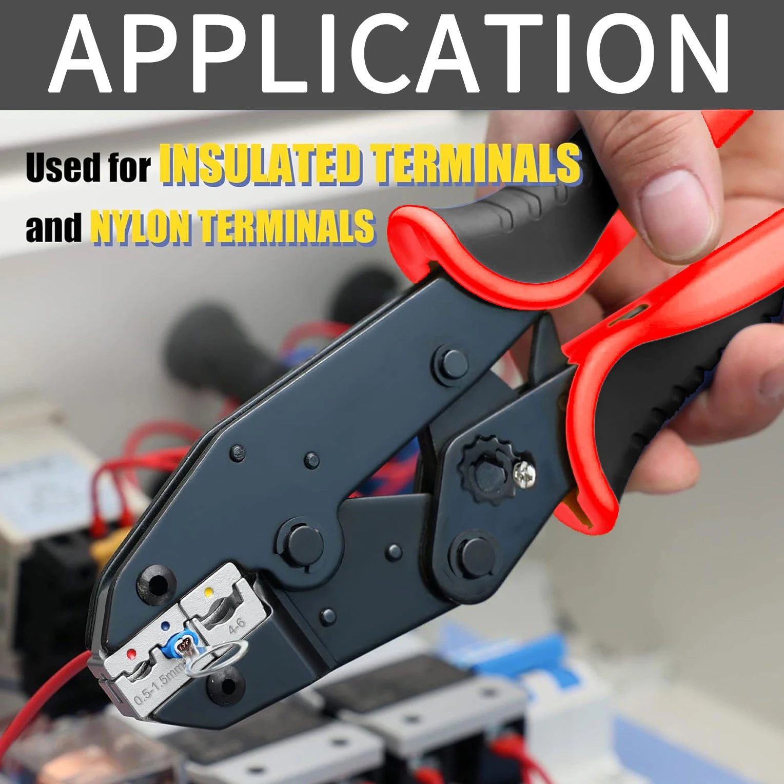 Pre Insulated Terminal Crimping Pliers Kit HS-30J Clamp Insulated Electrical Connector Crimping Tool for AWG 22-10