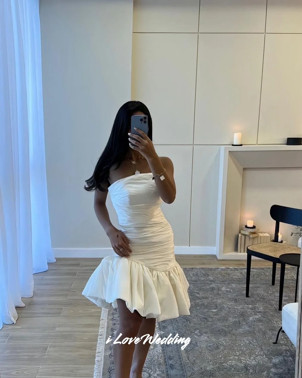 

Белая мини-юбка без бретелек без рукавов с открытой спиной, платье трапециевидной формы, современное плиссированное платье festa, роскошное платье на день рождения по индивидуальному заказу