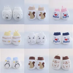 New Baby mittens Gloves Cute Cartoon Baby Infant Pure cottonGirlt Scratch Newborn MittsBoy Fabric Baby Care product Christmas