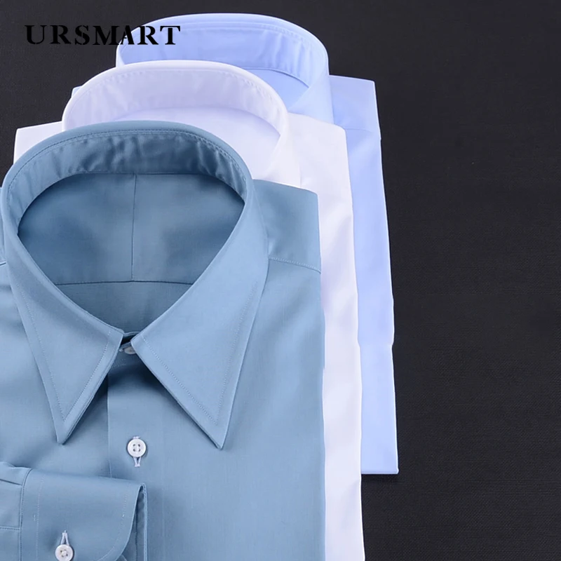 

Classic long pointed neck men's long sleeved shirt 100% cotton business fashion classical flared sleeves custom shirt for men