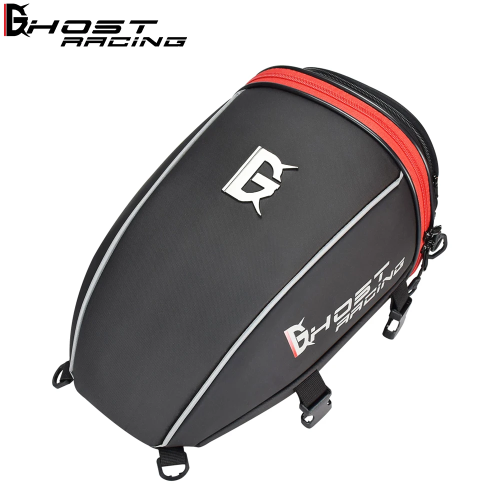 GHOST RACING Motorcycle Rear Seat Bag Multifunction Big Capacity Motocross Tail Bag Wear-resistant Motorbike Backpack Waterproof