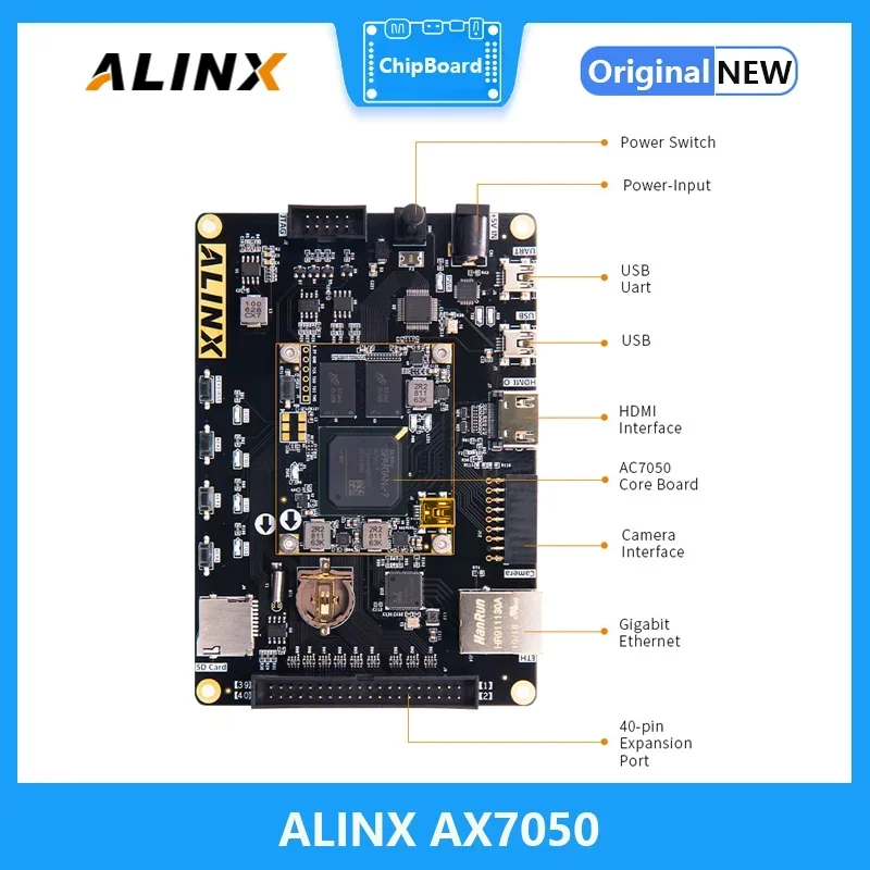ALINX AX7050: XILINX Spartan-7 XC7S50 VIVADO FPGA Development Board