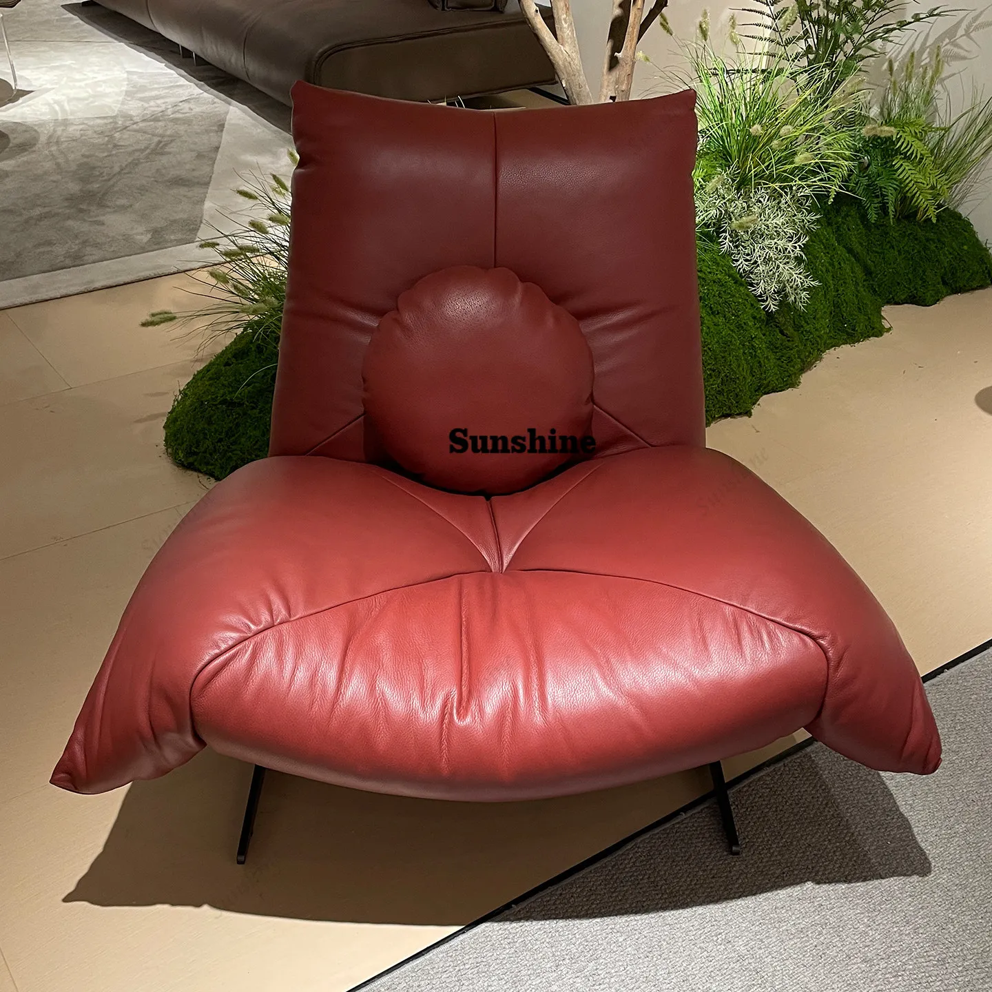 

All leather casual, single sofa chair living room business negotiation versatile