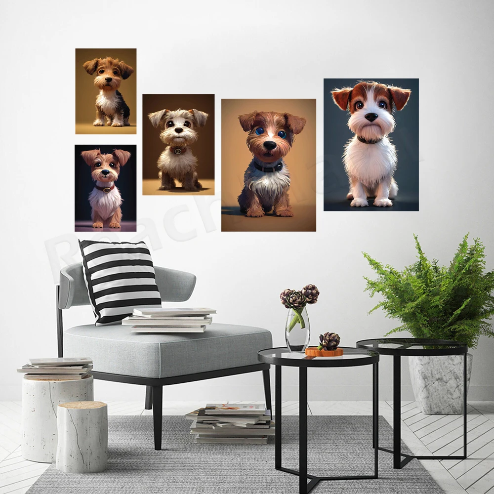 Human Friends Cute Animal Dalmatians Poster Canvas Painting Art Nordic Poster Printing Mural Living Room Decoration