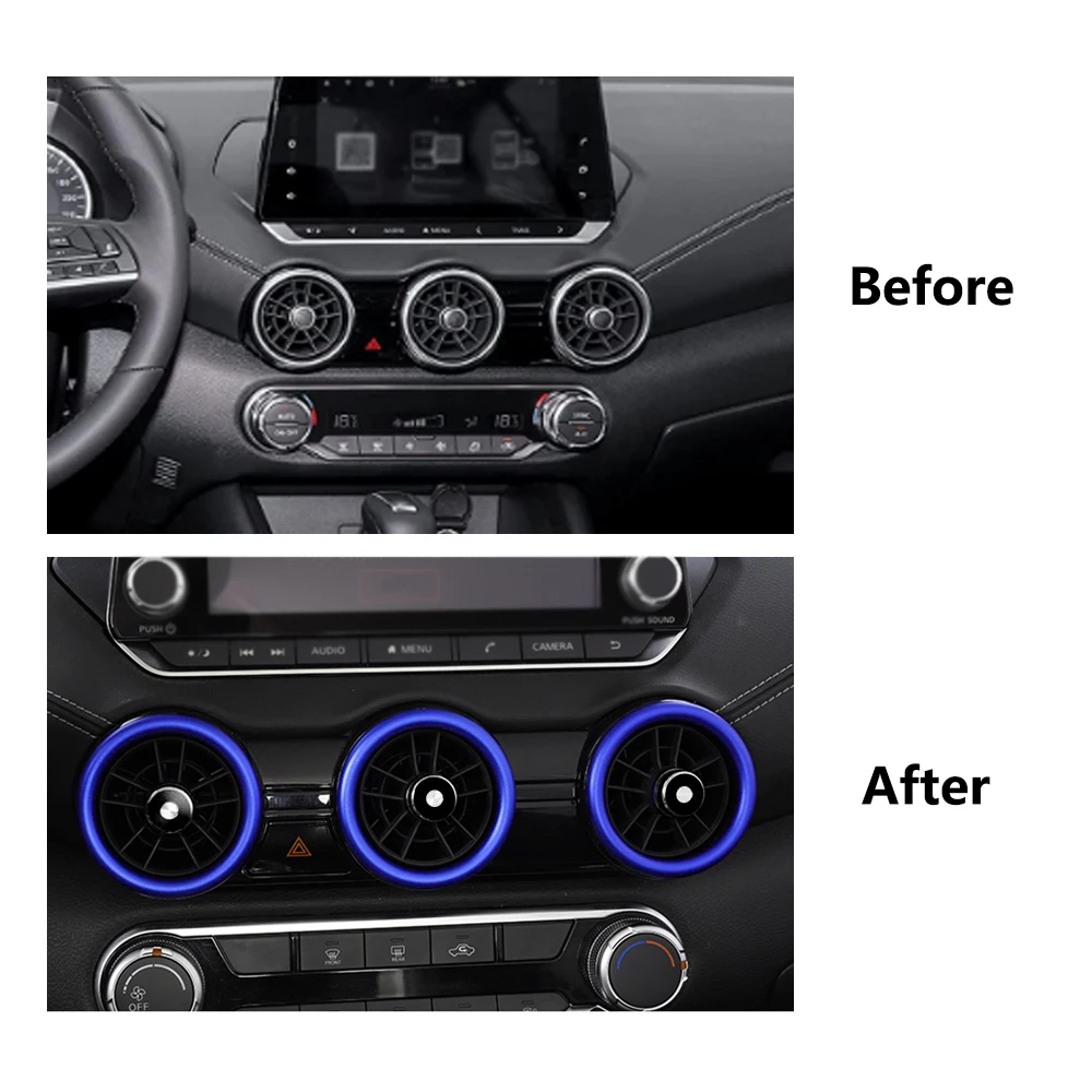 Car AC Air Outlet Conditioning Cover Ring Cover Trim Decoration For Nissan Sentra 2024 2023 2022 2021 2020