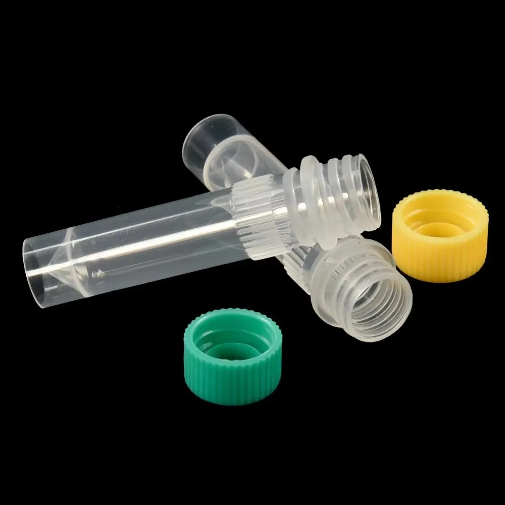 Labor-Gefrierröhrchen, Reagenzgläser 10ml/5ml/2ml/1ml, Kunststoff-Gefrierröhrchen, Kryovial mit Silikondichtung, 50 Stück/100 Stück – Detail 3