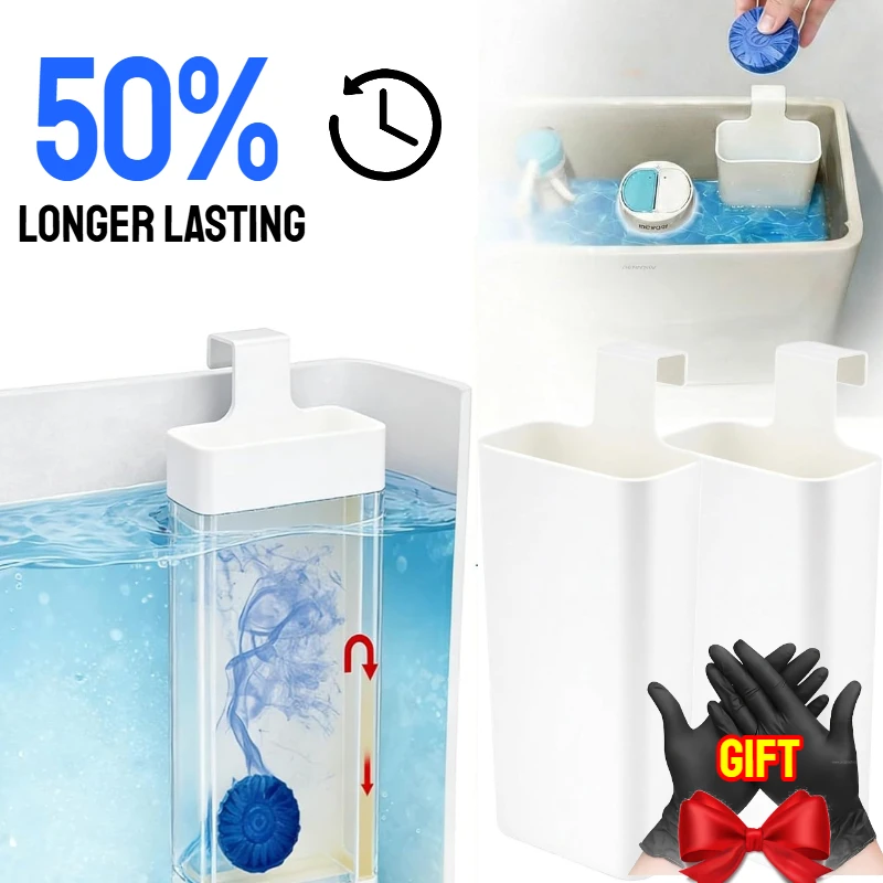 Toilet Bowl Cleaner Buffer Box,Toilet Solid Dispenser-Tank Replacement Part,Hanging Slow-Release Dispenser,Extends Cleaning Time