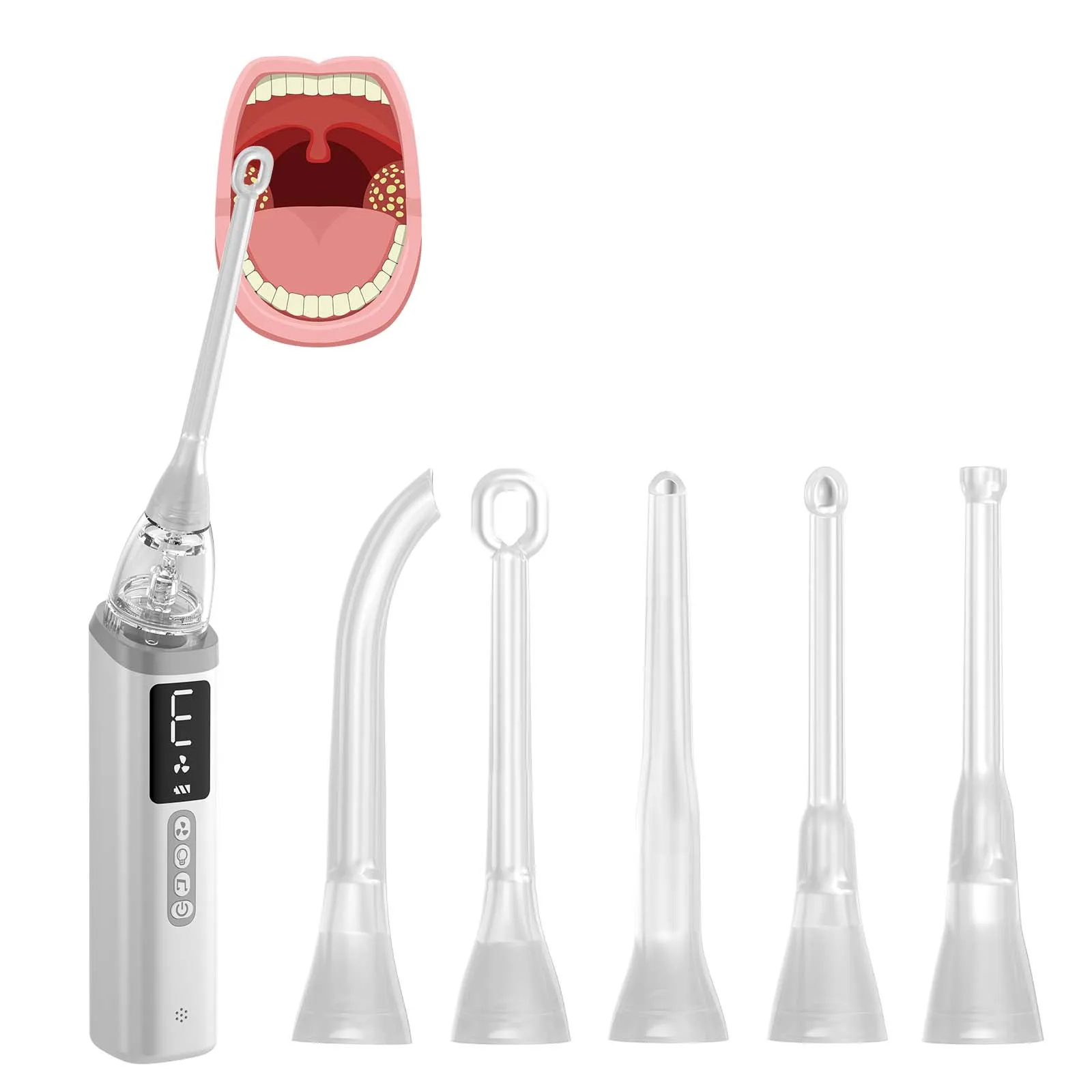 

2024 New Electronic Tonsil Stone Remover Vacuum Removal Kit Oral Care Tonsil Stone Instant Suction Tools Improve 0ral Health