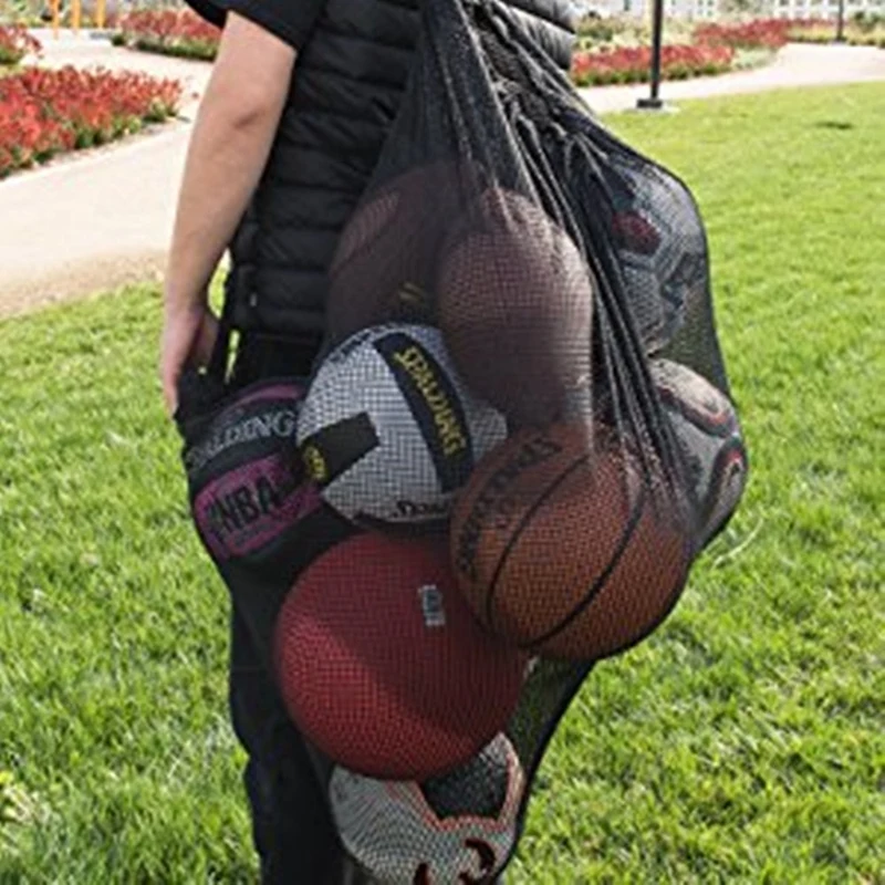 2X Large-Capacity Outdoor Sports Bag Football Basketball Bag Sports Storage Beam Net Backpack Multi-Function (30X40inch)