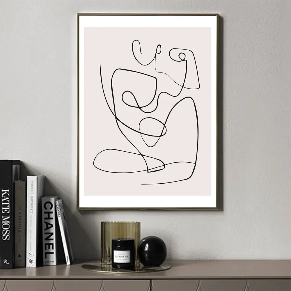 Abstract Minimalist Poster Woman Body Line Drawing Art Print Nordic Canvas Painting Wall Picture Living Room Bedroom Home Decor