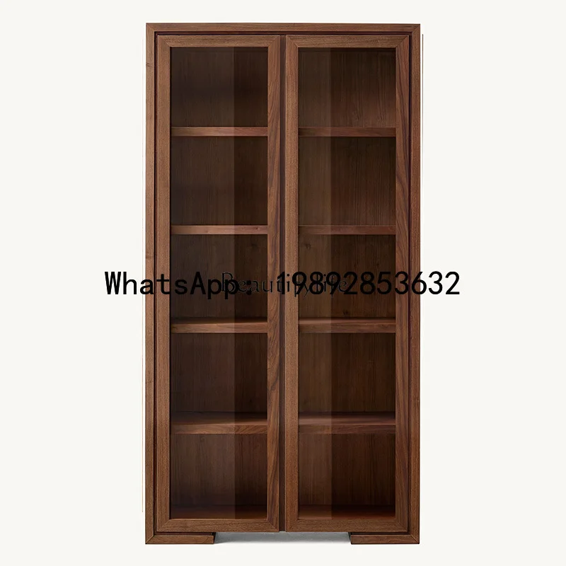 QQ American rural solid wood high cabinet light luxury high retro style storage single cabinet customization