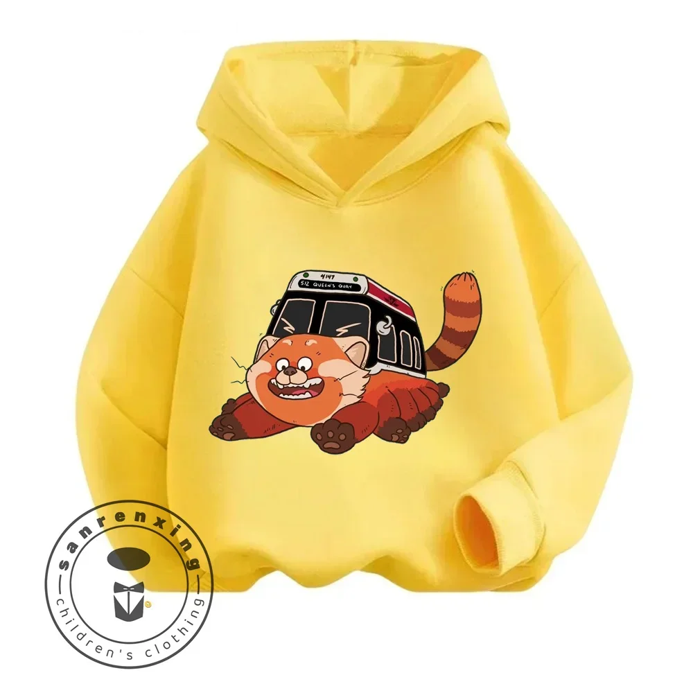 Turning Red Cartoon Inspired Long Sleeve Imaginative Designs Comfort High Cost Performance High Appearance Level Kids' Hoodie