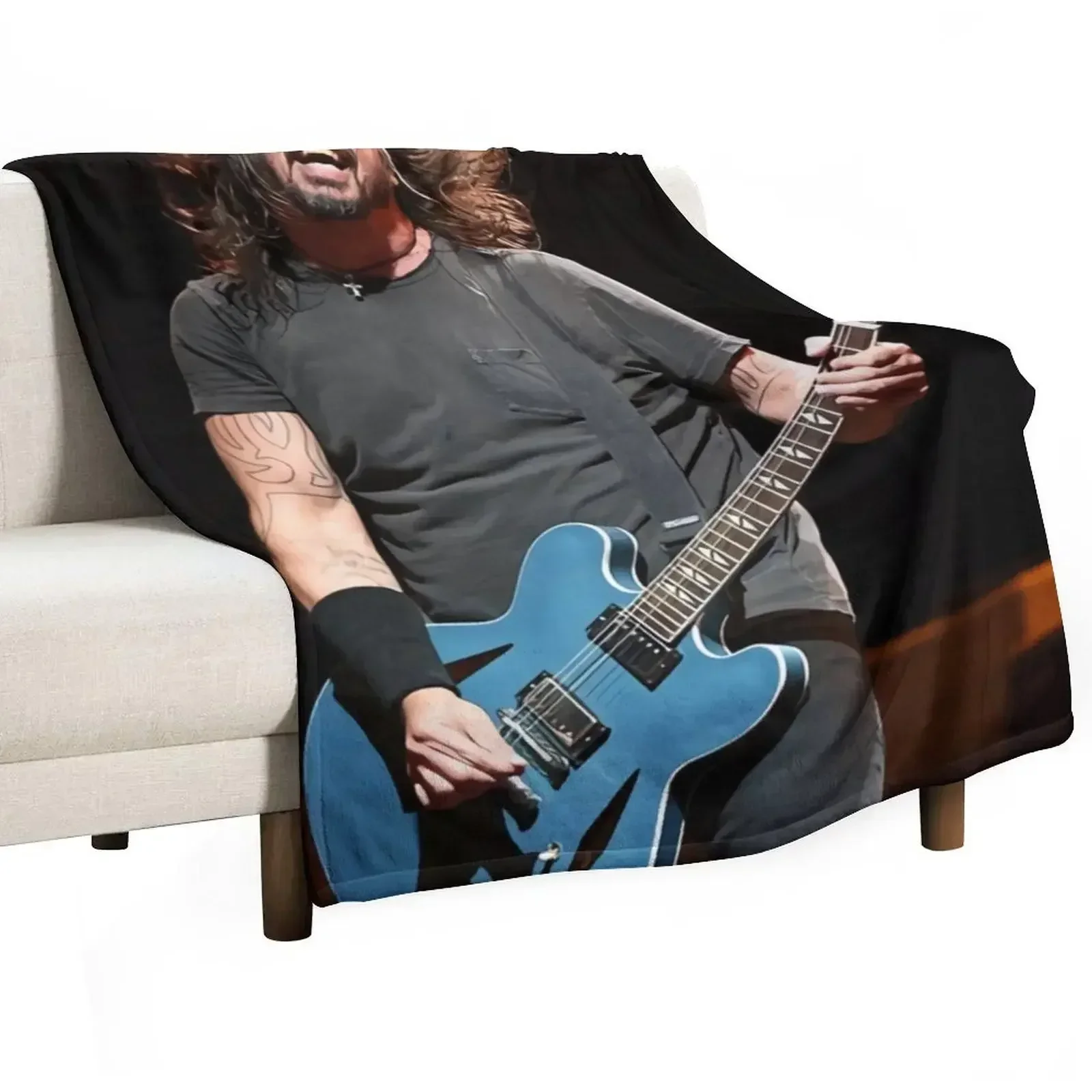 dave singing at fighter concert Throw Blanket For Sofa Thin Soft Plush Plaid Travel Blankets