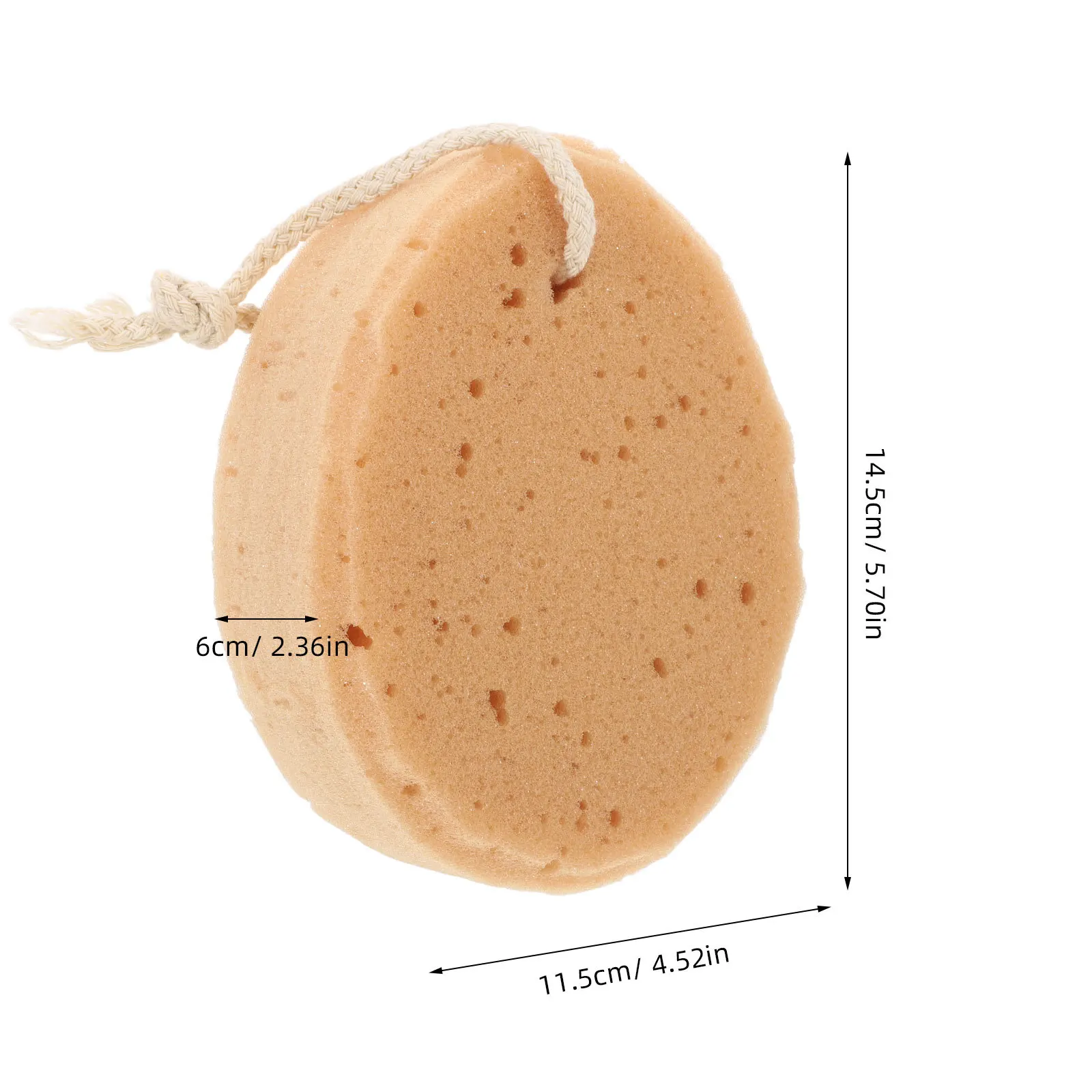 5 قطع من إسفنجة حمام على شكل قرص العسل الاصطناعية، حبل معلق، إسفنجة استحمام للتدليك، متينة وآمنة للبالغين
