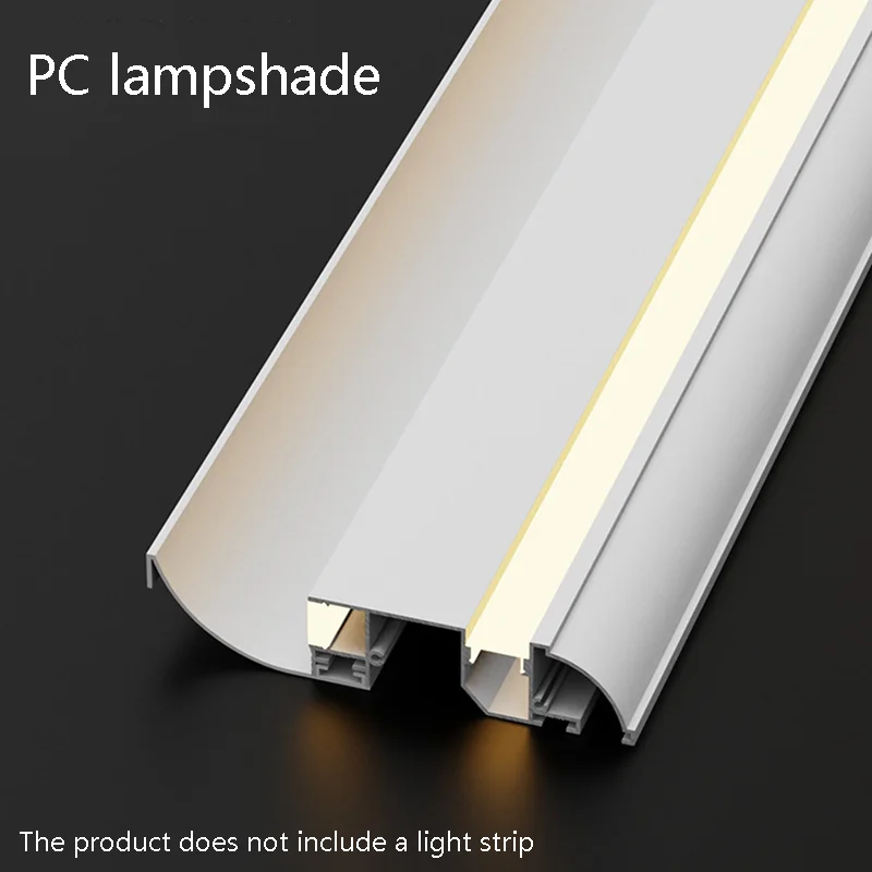 

Surface Mounted Top Corner LED Aluminum Profile PC Diffuse Channel Up Down Glow Wall Washing Gypsum Hard Strip Light Home Decor