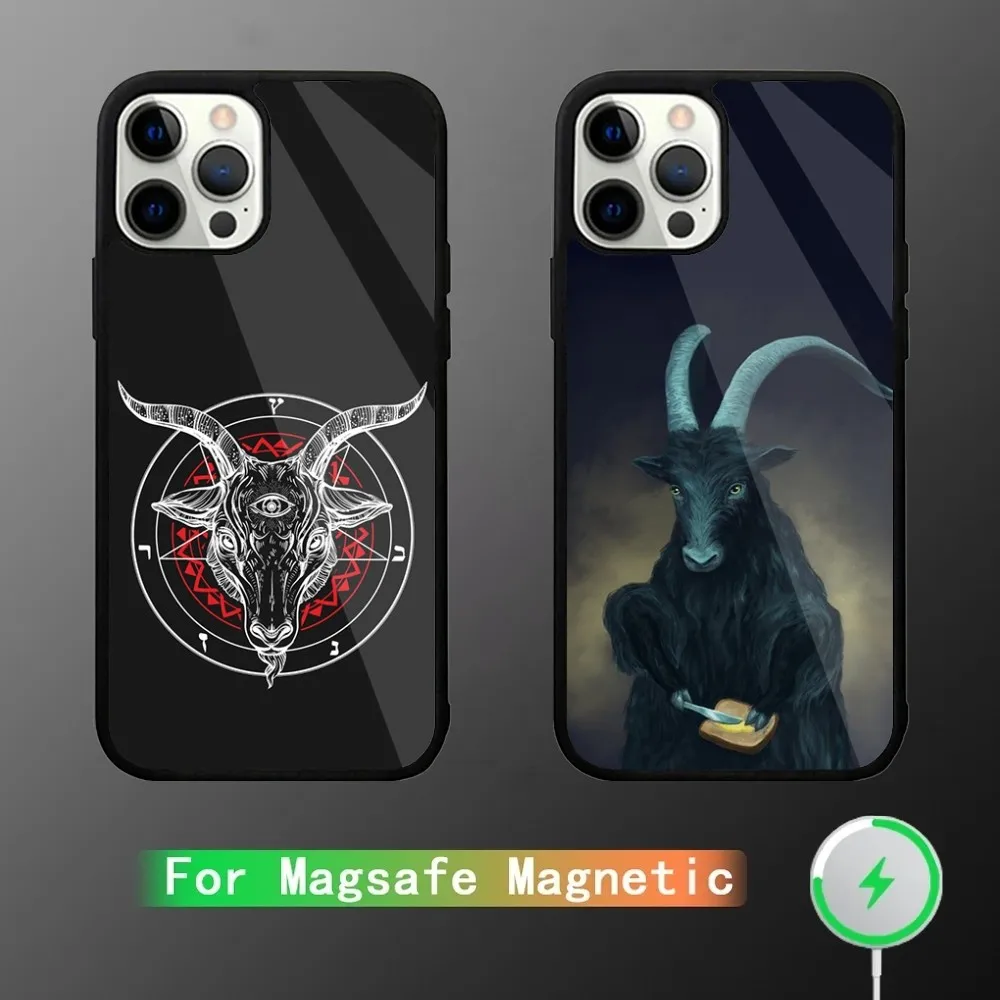 

Satanic Goat Satan Devil Phone Case For iPhone 15,14,13,12,11,Plus,Pro,Max Mini Magsafe Magnetic Wireless Charging