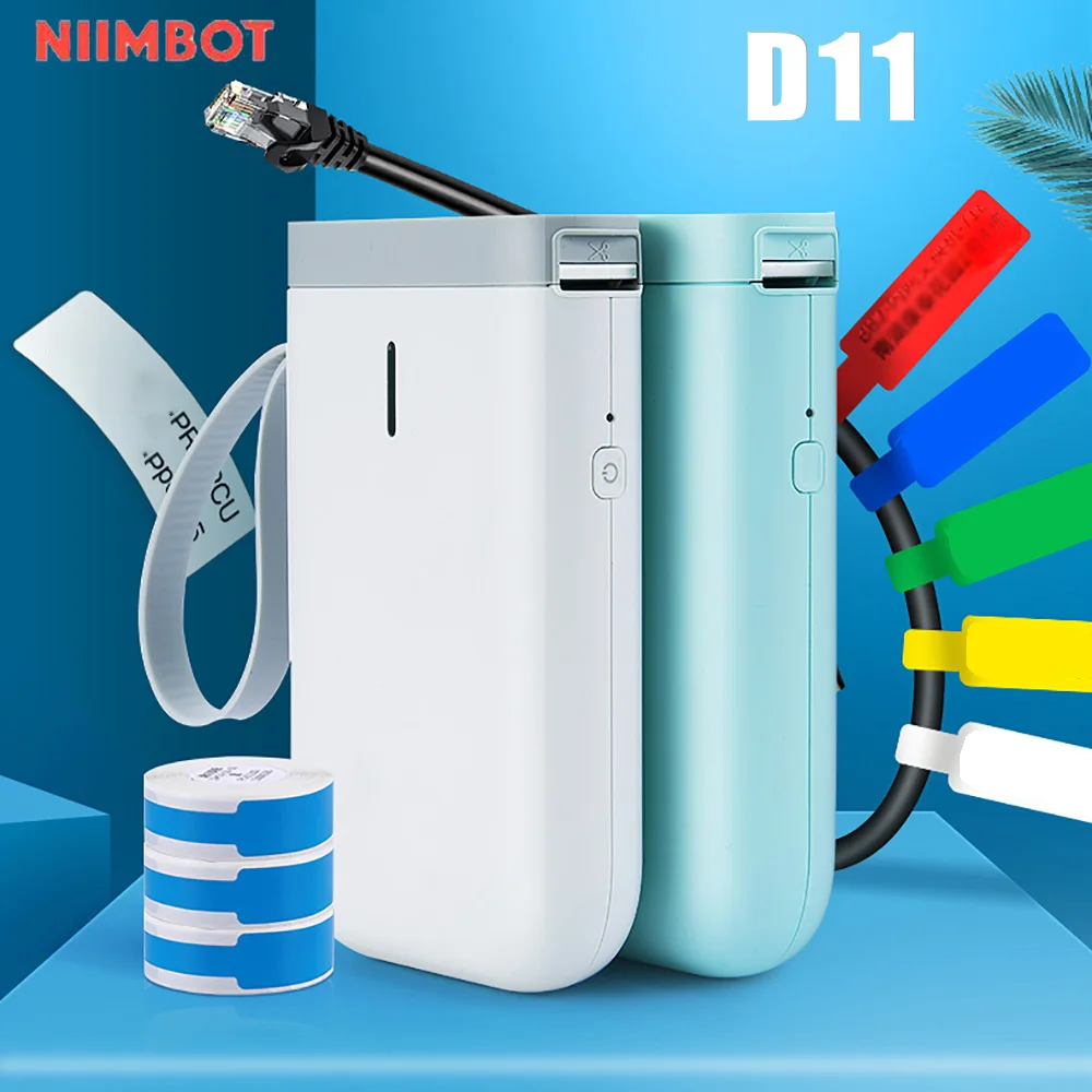 

Niimbot D11 Wireless Label Printers Waterproof Thermal Label Maker Tape Sticker Colorful Label Machine Printers Paper Tearproof