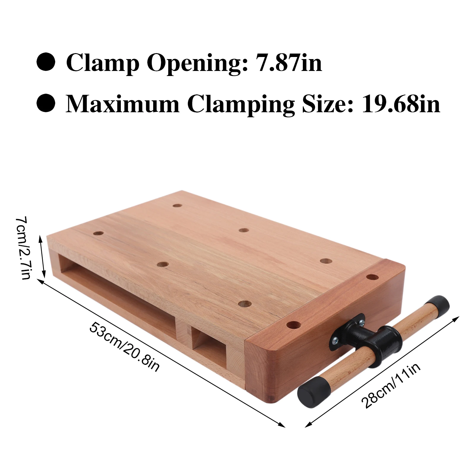 Portable Mobile Workbench, High-quality Beech Wood Vise with Stable Clamping, Large Clamping Range, and Compact Size for Easy