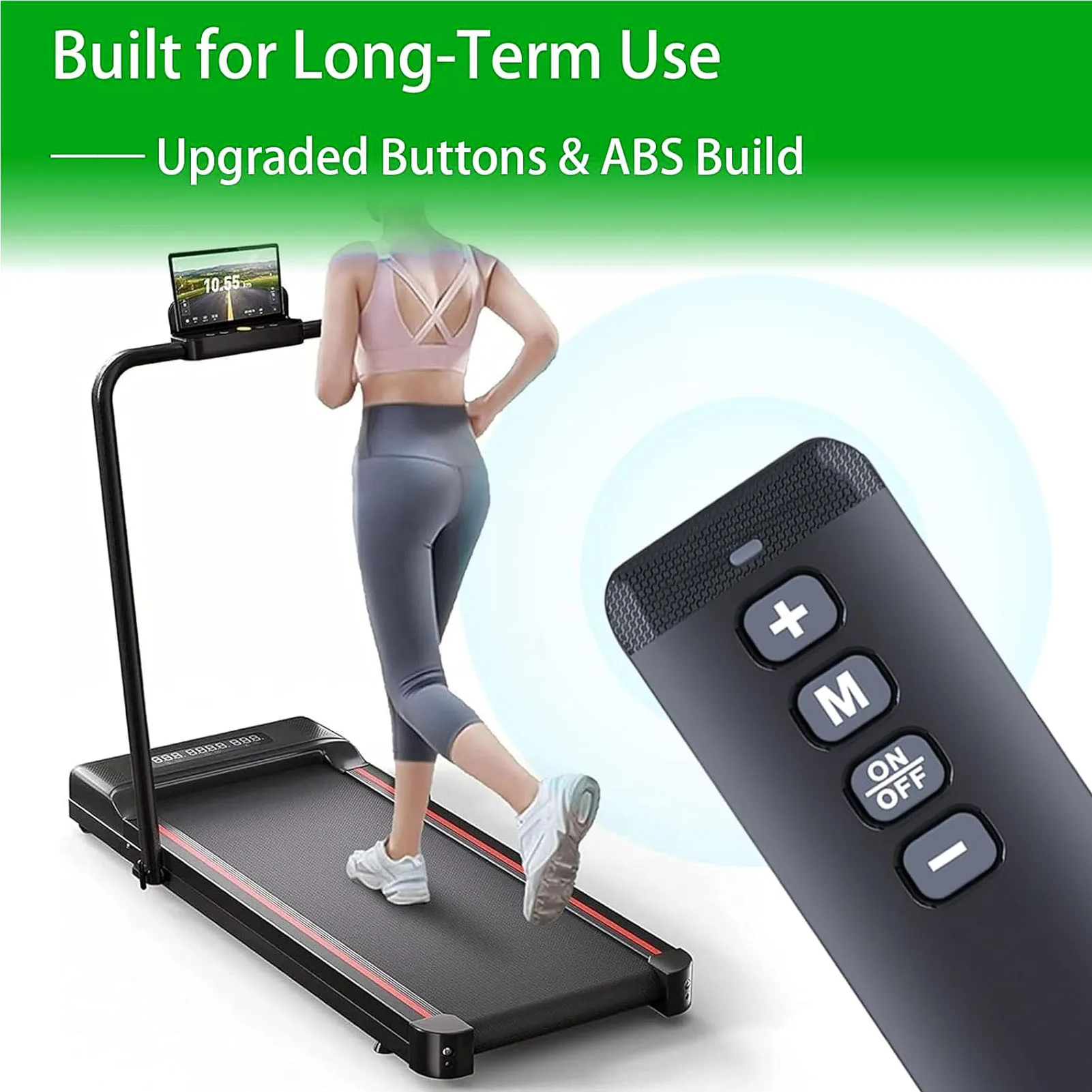 Remote Control Fit for Walking Pad Q1 Treadmill 32.8FT Range Running Machine Remote Control Replacement Black