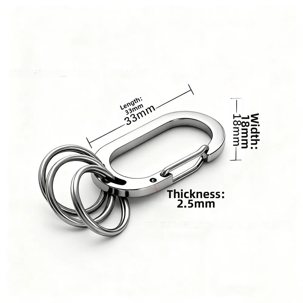 Stainless Steel Stainless Steel Carabiner Spring Snap Design Heavy Duty Structure Backpack Buckle Hook Multipurpose