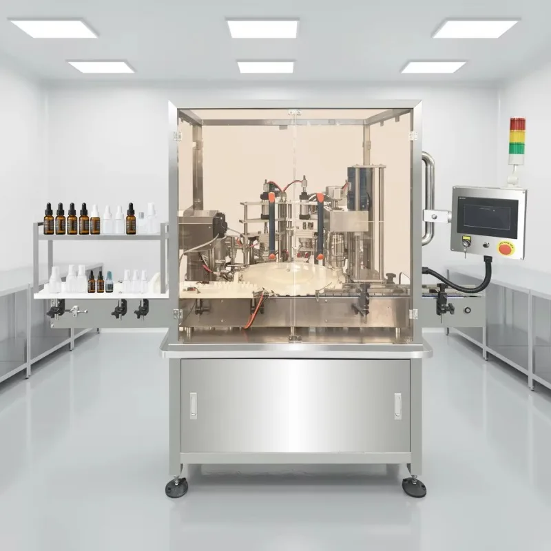 Automatic Liquid Small Bottle Filling Plugging and Capping Machine Peristaltic Pump