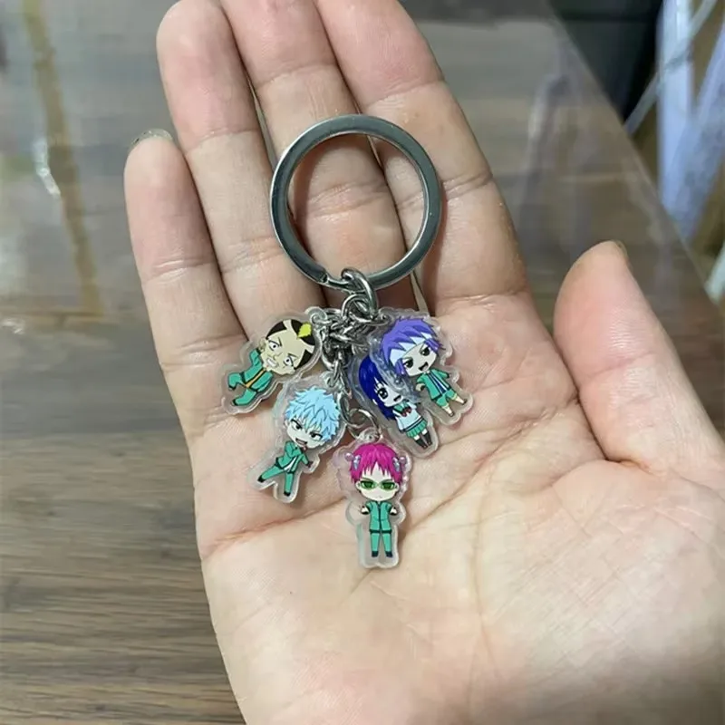 The Disastrous Life of Saiki K Multi Charms Acrylic Keychain Saiki Kusuo Q Version Character Backpack Pendant Anime Fans Gift