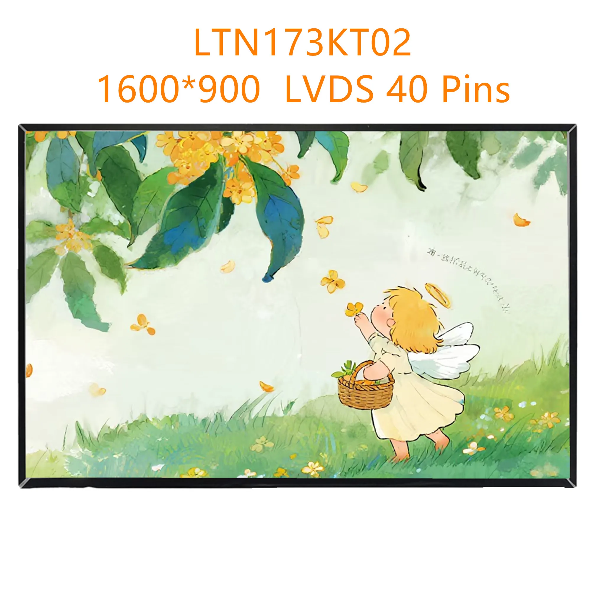 LTN173KT02 B173RW01 V.4 V.5 LTN173KT01 N173O6-L02 LP173WD1-TLE1 TLN1 N173FGE-L21 L23 Laptop LCD Screen 1600*900 LVDS 40 pins