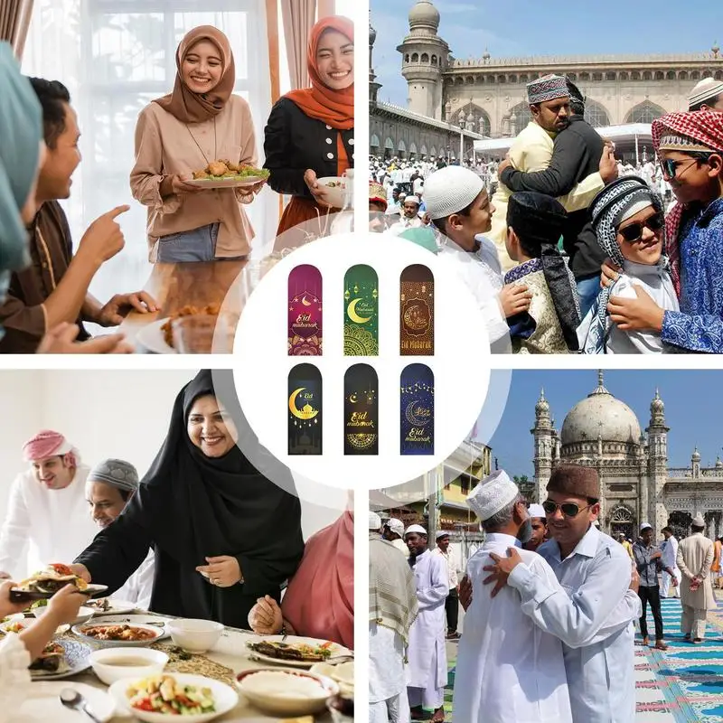 Enveloppes Horizontales Rouges pour l'Aïd, 6 Pièces, 7x3.2 Pouces, Sac d'Argent pour Festival